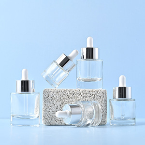 Dark Green <b>Flat</b> Shoulder Glass Matte Roll on Bottle 15ml Refined Oil and Cosmetic Essence Separate Bottle with Screw <b>Cap</b> - Product Image 1