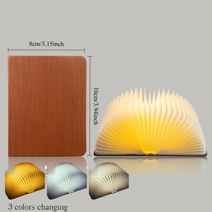 LED Wooden Book Lamp Creative USB Foldable <b>Reading</b> <b>Light</b> Children Birthday Holiday Gift Bedroom <b>Bedside</b> Decoration Night <b>Light</b> - Product Image 4