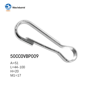 Anello di Fissaggio Tipo Gancio con Estremità ad Occhio, Gancio a Molla in Acciaio Zincato, Anello di Ancoraggio per Fissaggio di Tende, Teloni e Corde - Product Image 1