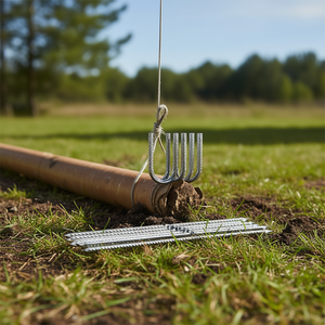 12 vis de fixation au sol en acier fileté en forme de J de 12 pouces pour le maintien des tuyaux et des tentes - Product Image 2
