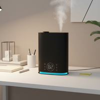 Humidificateur diffuseur d'arômes numérique portable électrique à affichage numérique, contrôlé par application, grande capacité, en plastique, pour la maison, directement de l'usine