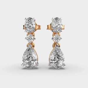 Boucles d'oreilles clous en diamant intemporelles en argent sterling 925, bijoux élégants et raffinés pour femme, pour mariage, fête ou usage quotidien - Product Image 4