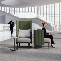 Canapé de cabine à dossier haut Simple réception moderne Les invités discutent du repos Bureau créatif Canapé de loisirs Siège unique Trois sièges