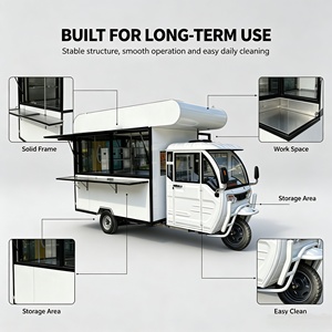 Carrito de Comida Móvil con Equipo de Food Truck y Estructura Plegable para un Fácil <span class=keywords><strong>Transporte</strong></span> - Product Image 2