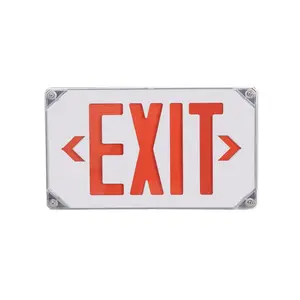 2024 Outdoor High Quality LED Emergency Exit sign IP65 Red Or Green Fire Exit For Wet Location
