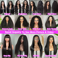 Perruques de Cheveux Humains Vierges Bruts HD Lace Front Double Drawn Raides Os Naturels du Vietnam pour Vente en Gros