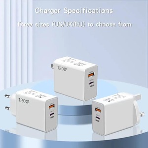 CTX Factory 120W Dual 2 puertos <span class=keywords><strong>USB</strong></span> cargador de carga rápida QC3.0 tipo <span class=keywords><strong>C</strong></span> adaptador de pared para Xiaomi para iPhone 16 Pro Max otra celda - Product Image 5
