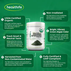 Healthife OEM integratori di alghe Spirulina organica estratto in polvere