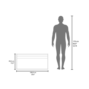 <span class=keywords><strong>Napoles</strong></span> 39 "w armoire murale à double porte blanc - Product Image 4