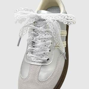 Cordones de Encaje de Seda Blancos para Zapatos, Diseño Nuevo, Estilo Ballet, Accesorios Bonitos, para Zapatos de Entrenamiento Alemanes - Product Image 3