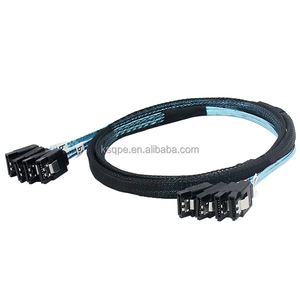 Câble contrôleur externe 1M Mini 4 SATA 7 broches vers 4 SATA 7 broches femelle avec loquet - Product Image 1