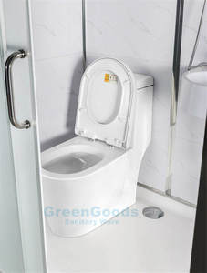 Puerta de vidrio templado para baño, carcasa de ducha de perfil con marco blanco, con cabezal, económica, nuevo diseño - Product Image 3