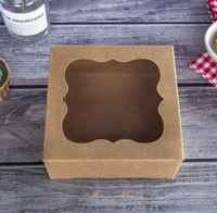 Boîte en papier kraft recyclé personnalisée en usine avec fenêtre pour savon, aliments, cadeaux de Noël et macarons, option de logo en relief