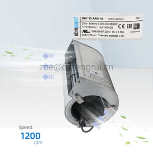 Ventilador centrífugo de refrigeración para equipos de petróleo, de doble entrada, con rodamientos de bolas, ebmpapst D4E133-AA01-44, 230V CA, 66W, 0.29A, 1170 RPM - Product Image 3