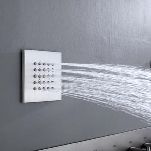 Disixindi - Cabezal de Ducha Cuadrado con Rociador Lateral de 4 Pulgadas, Cromado, de Latón, con Chorro de Alta Presión y Masaje, Accesorio para Baño - Product Image 3