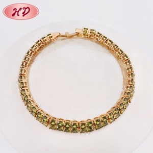 Bracelet tennis plaqué or 18 carats avec zircone cubique marquise AAA, bijoux multicolores en cristal à maillons pour enfants - Product Image 1