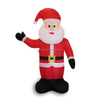 Père Noël gonflable sur pied avec lumières LED, idéal pour les décorations de Noël intérieures, extérieures et de jardin (vente en gros)