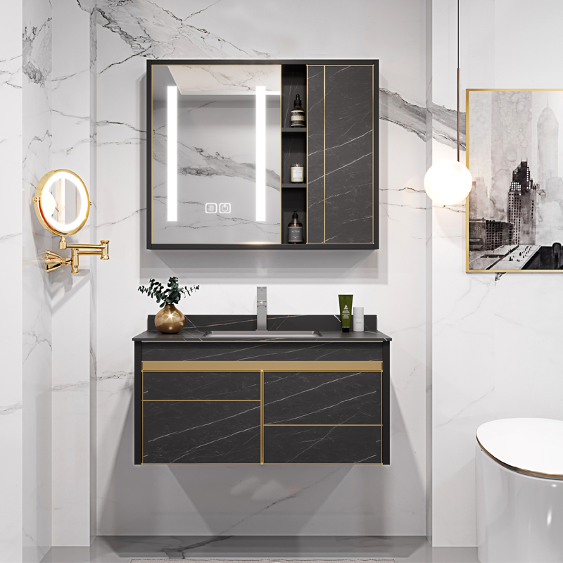 Bathroom equipment modern style bath vanity wall hung bathroom vanity set wall cabinet sink cabinet