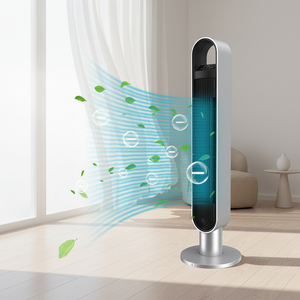 <span class=keywords><strong>Ventilateur</strong></span> tour sans pales intelligent à circulation d'air numérique, contrôlé par WiFi et application, pour usage domestique, en plastique - Product Image 1