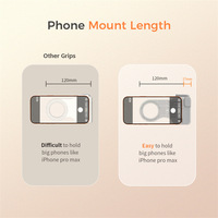 Poignée de caméra pour iPhone, télécommande amovible intégrée, porte-clés magnétique, poignée de caméra pour téléphone sans application, prise de vue amusante, poignée magnétique