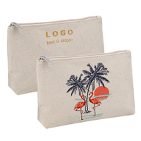 Nhà Máy Bán Buôn Calico Trang Điểm Túi Tùy Chỉnh Dây Kéo Bông Vải Tự Nhiên Logo Mô Hình In Bao Bì Sinh Thái Thân Thiện Pouch