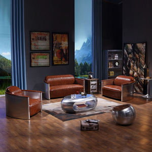 Sillón Tomcat de estilo Aviación, muebles de salón para <span class=keywords><strong>Club</strong></span> de cigarros de cuero genuino <span class=keywords><strong>Vintage</strong></span> otomano para sala de estar, silla de Aviador Retro - Product Image 2