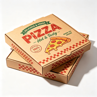Boîtes à pizza en carton ondulé personnalisées avec logo, ruban, résistantes à l'écrasement, de qualité alimentaire, vente en gros