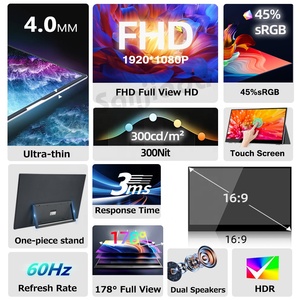 Màn hình cảm ứng màn hình di động 13.3 inch, USB C Màn hình chơi game với máy tính để bàn đứng cho máy tính xách tay máy tính điện thoại thứ hai/mở rộng màn hình - Product Image 2