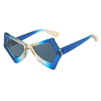 Lunettes à verres transparents avec monture œil de chat papillon Lunettes décoratives dégradées pour fêtes