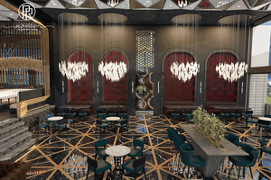 Arredi di lusso con Bar narghilè cucina raffinata ristorante idee di ristrutturazione completa bevande mobili da Bar Set Design - Product Image 4