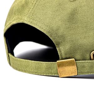 Gorro de Béisbol de 6 Paneles, Verde, de Buena Calidad, Sin Estructura, de Mezclilla Lavada, con Logotipo Personalizado Bordado, Cierre a Presión, Unisex, Estilo Hip Hop, Deportivo - Product Image 6