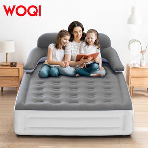 WOQIダブルベッドインフレータブルエアマットレス、ポンプ内蔵セルフブローアップリビングルームホテルパークバスルーム用 - Product Image 5