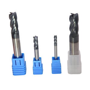 Fresa de carburo con recubrimiento nano negro de 4 filos para aluminio y acero inoxidable - Product Image 1