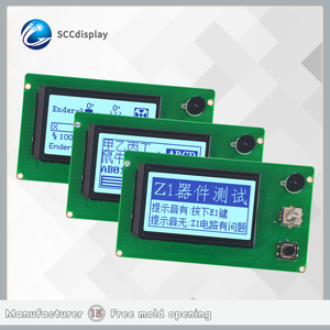 Module d'affichage LCM SCCdisplay SJXD12864F-4 à matrice de points 128x64, écran <span class=keywords><strong>LCD</strong></span> STN COB à longue durée de vie, avec bibliothèque de caractères chinois et pilote ST7920 - Product Image 2