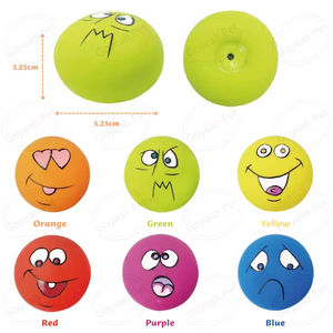 Nokta gülen yüz ifadesi ses lateks oyuncak eziyet dayanıklı karikatür Golden Retriever köpek özel Pet oyuncak toptan - Product Image 5