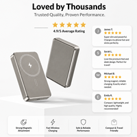 Batterie externe ultra-mince sans fil à design magnétique, charge rapide PD 20W, 10000mAh, batterie Li-polymère avec écran LED, Type-C, fabrication d'usine