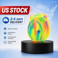Disponibile negli USA, Consegna in 2-5 Giorni, Vibratore a Ventosa Rosa Arcobaleno Luminoso al Buio, 10 Frequenze, Impermeabile IPX7, Acquista Ora