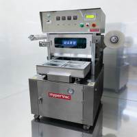 HYPERVAC Semi-automatische Verpakkingsmachine met Gemodificeerde Atmosfeer (MAP), Gasflush Tray Sealer voor Vers Voedsel, Vlees, Kant-en-klare Maaltijden, SUS304