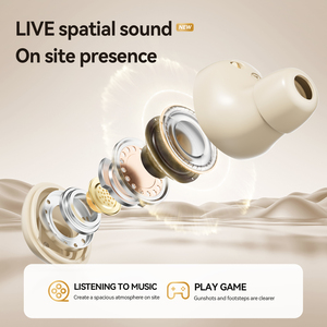 Audífonos Inalámbricos M125 Ultra-Suaves Mini TWS, Auriculares Intrauditivos para Dormir, Viajar, Jugar, con LED, Batería, IPX4 Impermeables, Hi-Fi - Product Image 6