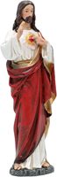 Statuette en résine de Jésus-Christ Divine Miséricorde Renaissance Sacré-Cœur de Jésus Statue Décoration d'intérieur Cadeau religieux Peint à la main