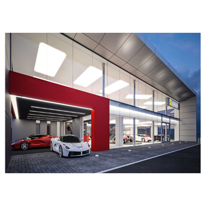 Structure en acier léger préfabriquée préfabriquée <span class=keywords><strong>Audi</strong></span> 4S Showroom automobile Centre commercial Design moderne avec panneau sandwich - Product Image 1