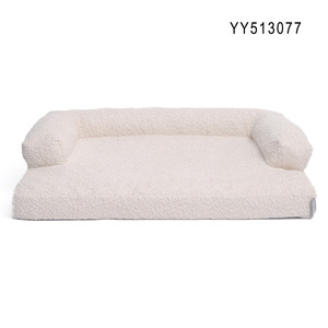 Cama para Perros YANGYANG PET de Lujo con Cubierta Extraíble y Lavable de Terciopelo con Diseño de Rayas y Fibra de Polipropileno - Product Image 1