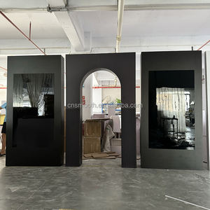 光滑黑色亚克力活动派对名称列表背景装饰欢迎标志照片婚礼支架墙壁舞台背景装饰 - Product Image 3