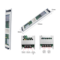 Fuente de Alimentación LED Bina Ultra Delgada de 200W, Transformador de CC de 12V 24V, 22mm de Grosor, para Cajas de Luz de Cristal y Paneles Publicitarios