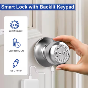 Kasman harga sumber kunci tombol pintar pengunci pintu manufaktur Tiongkok Ttlock Smartlock dengan baterai Lithium - Product Image 2