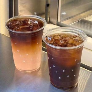Gobelets en plastique transparent à paroi simple PET de 98 mm avec couvercle, logo personnalisé, 12-20 oz, boissons froides, café, lait, thé, jus - Product Image 3