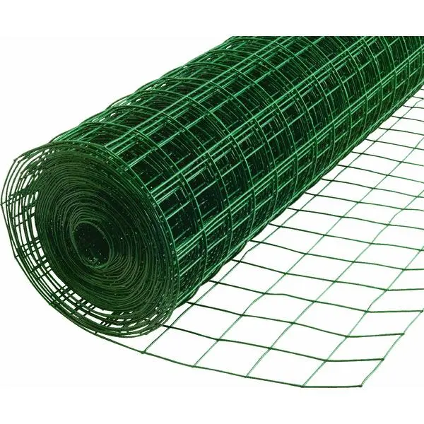 ガーデンフェンスロール用緑色PVCコーティングされたワイヤーメッシュ亜鉛メッキ溶接ワイヤーメッシュ