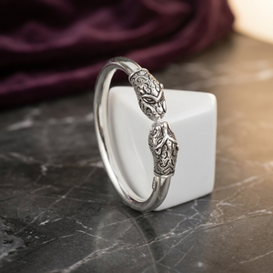 Traditional Silver Fashion Kada for <b>Men</b> <b>Men's</b> Traditional Silver <b>Bangles</b> - Product Image 1