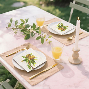 Servilletas de Pulpa de Madera <span class=keywords><strong>Virgen</strong></span> Impresas a Color Personalizadas de Fábrica, Toalla de Papel con Patrón de Castaña Peluda para Fiestas y Restaurantes - Product Image 5