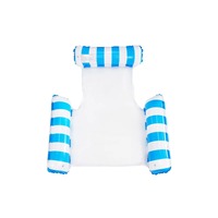 Nouveau lit d'eau gonflable à trois tubes, hamac flottant rayé disponible en différentes tailles, chaise longue aquatique